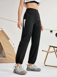 In My Nature Women's Loose Comfortable Contrast Color Casual Fashion Sports Outdoor Mountaineering Pants