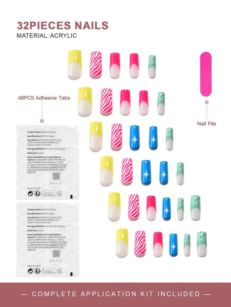 Y2Kool Pati Paints Y2K Hot Girl 美甲贴片，假日 - 彩色 - 查看 2