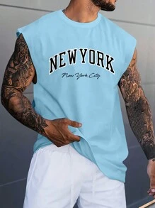 Manfinity Homme Herren lässiges Trägershirt mit Buchstaben-Muster