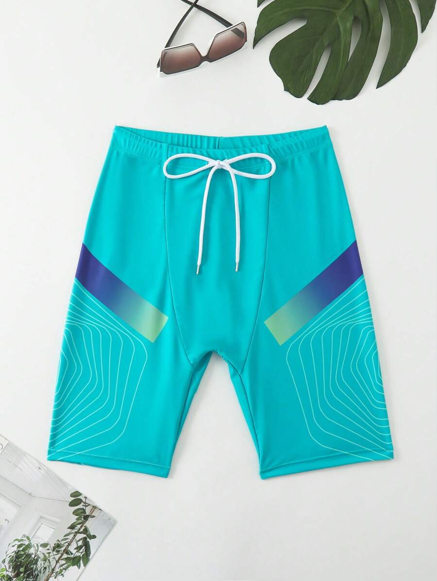 Manfinity Swimmode Quần bơi đi nghỉ in họa tiết đơn giản dành cho nam - Nhiều màu - Xem 1