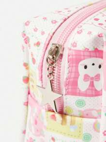 ROMWE Kawaii 时尚卡通粉兔大容量便携女士收纳包/化妆包235851 - 彩色 - 查看 5