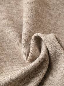 SHEIN LUNE Women's Spring And Summer Casual Batwing Sleeve Knit Top - Grey - View 5