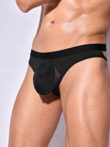 男士性感透明网眼三角裤