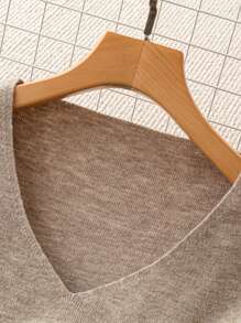 SHEIN LUNE Women's Spring And Summer Casual Batwing Sleeve Knit Top - Grey - View 6