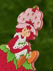 Strawberry Shortcake X SHEIN 1pc Cute Cartoon Character & Strawberry Pattern Cup Coaster