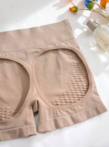 3pcs Solid Color Waist Cinching Minimalist Seamless Hipster Panties - Multicolor - View 7