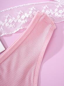 3 Cái/gói Nữ Dễ Thương In Hình Trái Tim & Nơ Bộ Quần Lót Thông Thoải Mái - Nhiều màu - Xem 6