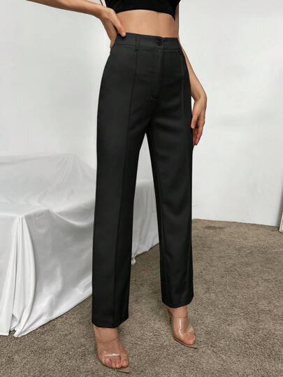 RueChic High Waist Straight Leg Pants