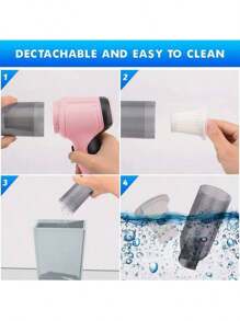 Teckwe 3-In-1 Car Vacuum Cleaner With Strong Suction Power Portable Compact Handheld Wireless Vacuum Cleaner Suitable For Dry And Wet Cleaning