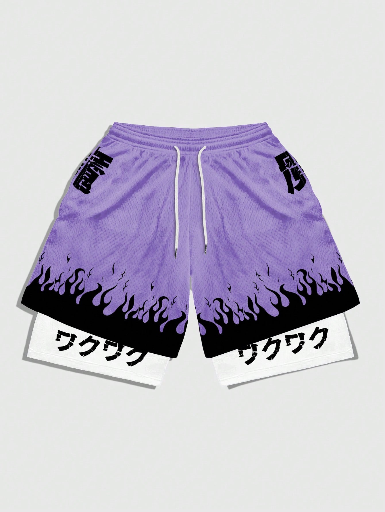 Our Street Life Summer Casual Graphic Men'S Drawstring Flaming