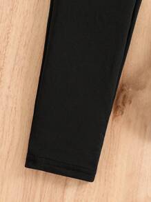 SHEIN 少女 2 件套休闲领衬衫夹克和黑色连体裤校服风格 - 彩色 - 查看 6