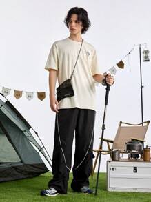 In My Nature Men's Round Neck Short Sleeve Letter Print Outdoor T-Shirt Daily Leisure School