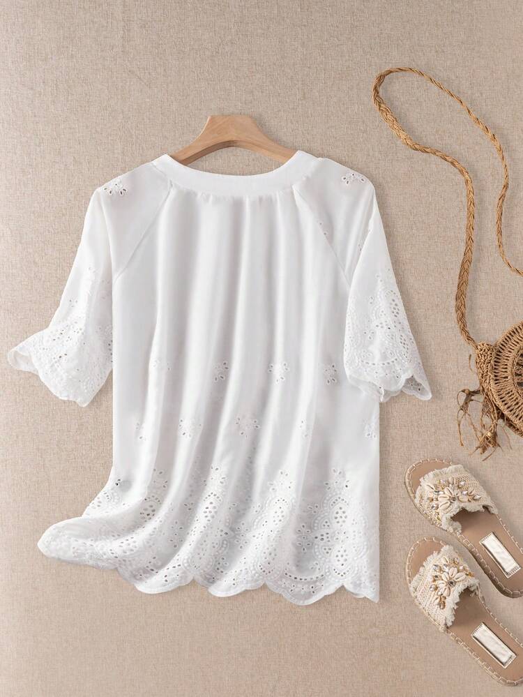 Women's Crew Neck Basic Shirt, Casual Fall For Work