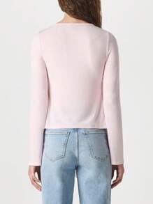 INAWLY 女士纯色休闲长袖 T 恤图案 T 恤女式上衣适合春季穿搭