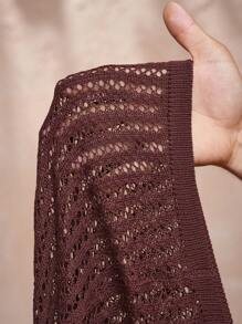 Yuto Nomura Top de réservoir tricoté au crochet de créateur, vacances, hiver, sortie, festival