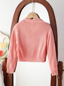 SHEIN 年轻女孩春秋时尚潮流可爱草莓刺绣开衫