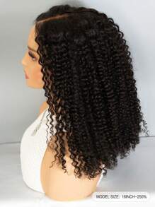 6x5 Wear&Go Kinky Lockig Bob Peruk Förblekt Limfri Peruk Äkta Hår Förskuret Spets Naturlig Hårlinje Kort Lockig Bob Peruk 250 % Densitet Spets Peruk - SNatural - Visa 4