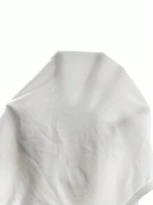 SHEIN Unity Của phụ nữ Màu thuần Không lưng Áo hai dây Với Buộc lại - trắng - Xem 7