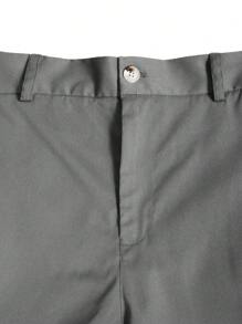 Calvornis Men's Spring And Autumn Solid Color Lapel Long-Sleeved Suit Jacket And Pants Business Travel Suit - Dark Grey - View 5