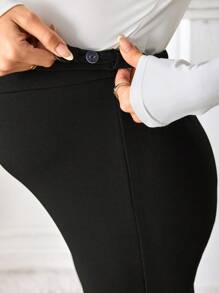 SHEIN Maternity Women's Yoga Pants High Waist Stretch Pants Tummy Control Workout Pants
