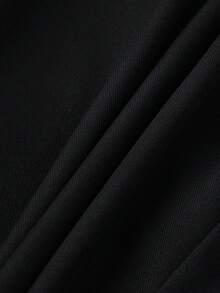 SHEIN Unity Áo khoác cổ chữ V màu đen không tay trang bị cho quý cô thanh lịch - màu đen - Xem 4