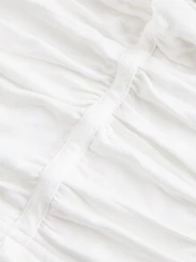 SHEIN MOD Plus Size Women Romantic Ruffled Strappy Sleeveless Top, White - White - View 3