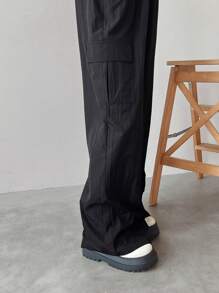 FRIFUL Women's Suspender Ruffled Layered Pocket Decoration Jumpsuit Women Rompers - Black - View 7