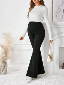 SHEIN Maternity Women's Yoga Pants High Waist Stretch Pants Tummy Control Workout Pants