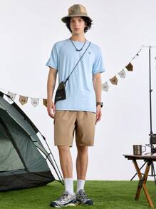 In My Nature T-shirt décontracté mode simple et confortable à manches courtes, col rond, couleur unie imprimée, pour homme, usage quotidien et école
