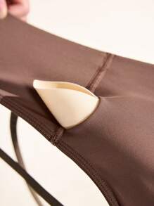 SHEIN Sports Women's Solid Color Minimalist Sports Crop Top And Leggings Set, Summer