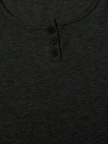 SHEIN EZwear 女士纯色简约休闲运动户外时尚背心 - 黑色 - 查看 5