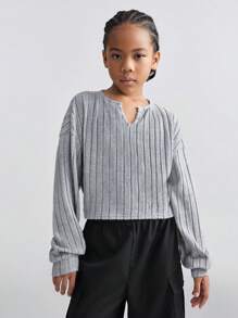 SHEIN Ubrania dla dziewcząt w wieku szkolnym Piłka nożna Siatkówka Jesień Gery Swetry Intage T Shirt Pierwszy dzień szkoły Ubrania Święto Dziękczynienia Halloween Kostiumy świąteczne Wiosna/Jesień/Zima