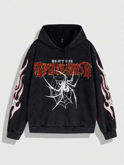 Street Life Men's Casual Snowflake Hooded Sweatshirt