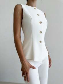 Firerie 优雅无袖背心和长裤女士套装两件套，非常适合通勤