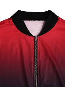 Manfinity Hypemode Conjunto informal de 2 piezas con chaqueta con cremallera y pantalones de degradado para hombres, para primavera y otoño - Multicolor - Ver 3