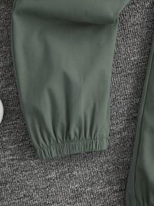 SHEIN Leap Crew 2 件套 Tween Girls 时尚针织圆领毛衣和休闲裤套装