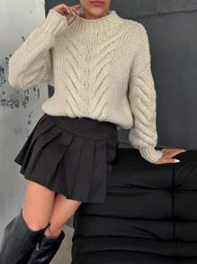 SHEIN Thick 3 GG Graphic Pattern Knitwear Sweater Casual