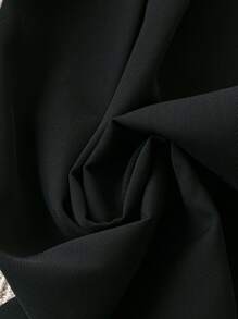 SHEIN LUNE Cộng với kích thước Quần váy ống rộng màu trơn thông thường - Màu xanh lam - Xem 5