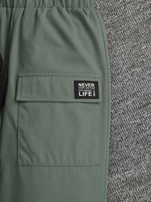 SHEIN Leap Crew 2 件套 Tween Girls 时尚针织圆领毛衣和休闲裤套装