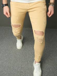 Manfinity LEGND Skinny casual all-match jeans voor heren met gescheurde zakken