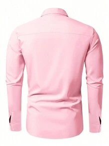 Manfinity Mode Herren Hemd mit Ritter Muster für Frühling und Herbst, Lässig