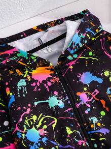 Tween Girl College Casual Knitted Hooded Sweatshirt Sweatshirt Jacket,In Fall/Winter - Multicolor - View 7