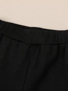 2 piezas Conjunto de sudadera con capucha y pantalón de felpa con bloques de color, bolsillos bordados con oso, para niños pequeños, ropa casual de invierno cálida, adecuada para salidas y fotografía