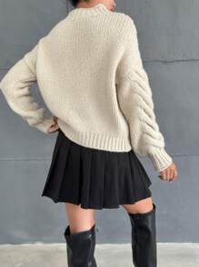 SHEIN Thick 3 GG Graphic Pattern Knitwear Sweater Casual