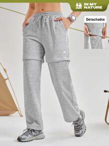 In My Nature 女士可拆卸休闲日常灰色运动运动裤 - 灰色 - 查看 1