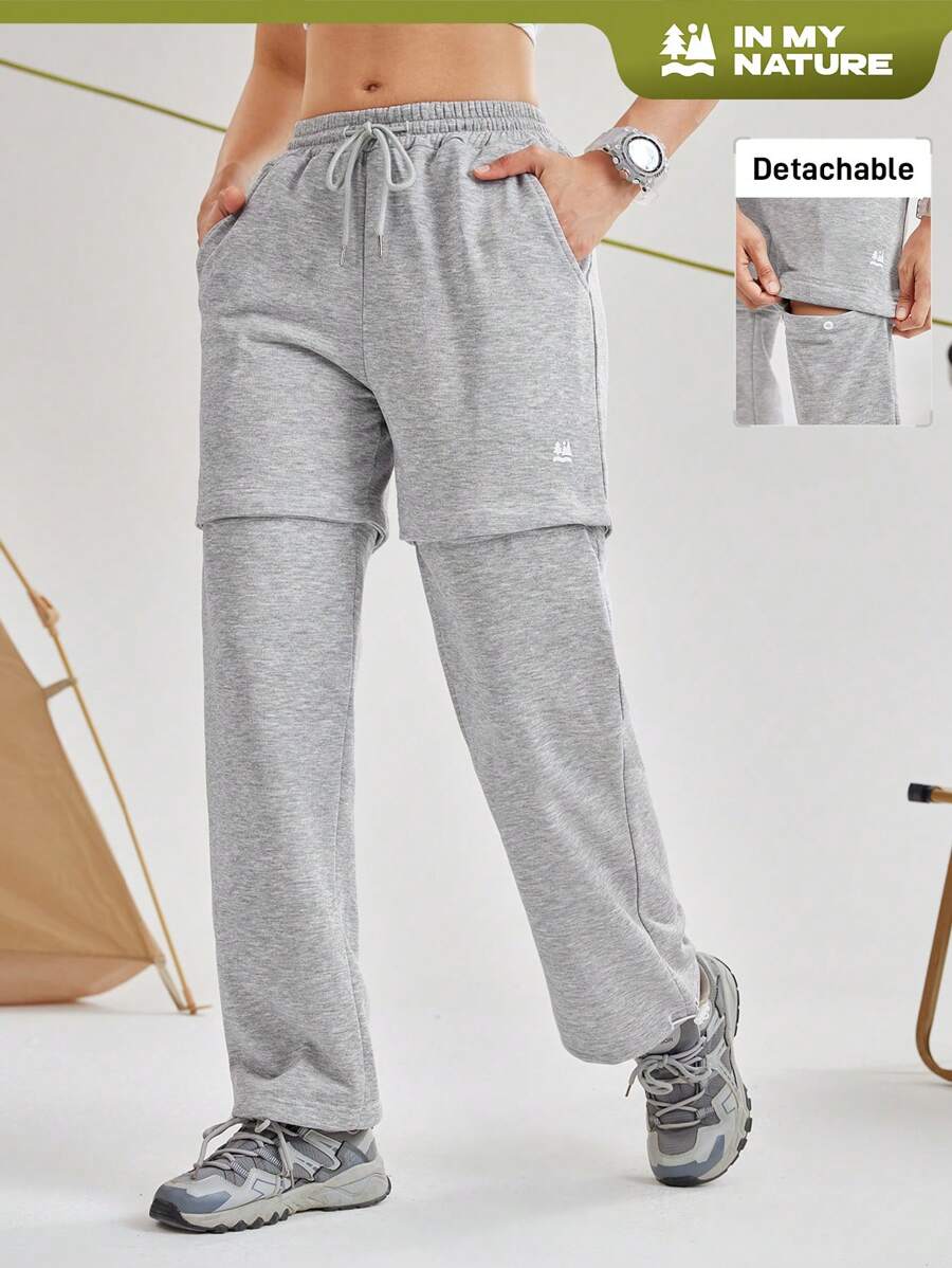 In My Nature 女士可拆卸休闲日常灰色运动运动裤 - 灰色 - 查看 1