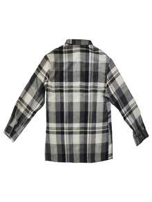 Plus 女士格子纽扣长袖衬衫