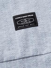 2 件青少年男孩简约纹理面料休闲圆领套装 - 灰色 - 查看 7