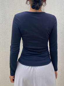 DAZY Women Thermal Lined Thermal Base Layer T-Shirt Long Sleeve Women Tops, Thermal Lined Fall, Winter Thermal Lined