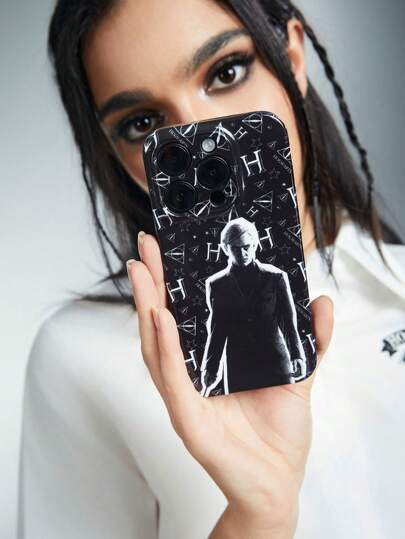 Harry Potter | ROMWE 1 pièce Étui de protection brillant compatible avec Apple iPhone 11 12 13 14 15 Pro Max